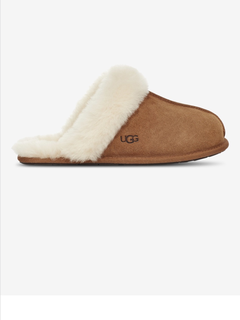 NWOT UGG Women's Chestnut Sheepskin Slippers - Chestnut/White